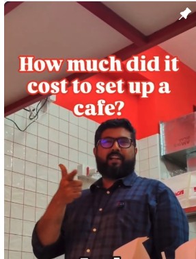 How much did it cost to set up a cafe?
